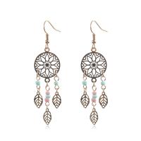 Zinc Alloy Drop Earring, Leaf, rose gold color plated, for woman, nickel, lead & cadmium free 