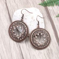 Zinc Alloy Drop Earring, brass earring hook, rose gold color plated, for woman, nickel, lead & cadmium free 