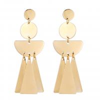 Zinc Alloy Tassel Earring, gold color plated, for woman 