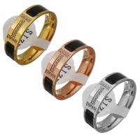 Нержавеющая сталь Rhinestone палец кольцо, нержавеющая сталь, Много цветов для выбора, 5.5mm, продается PC