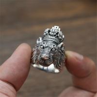 Zinc Alloy Finger Ring, gun black plated & for man, nickel, lead & cadmium free 
