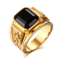 Zinc Alloy Finger Ring, plated & for man & faceted & with rhinestone nickel, lead & cadmium free 