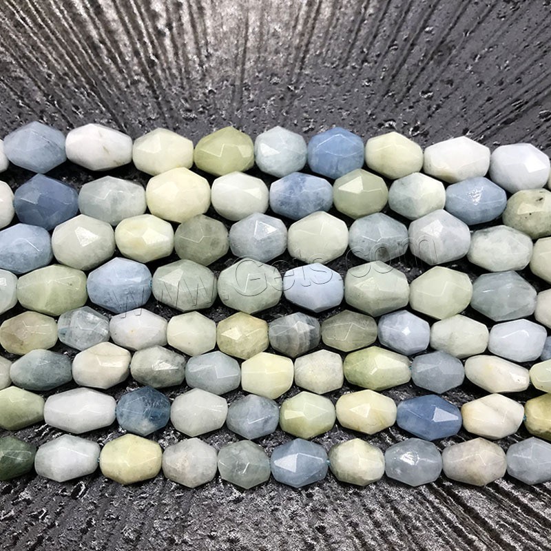 Aquamarin Perlen, poliert, verschiedene Größen vorhanden, Bohrung:ca. 1mm, verkauft von Strang