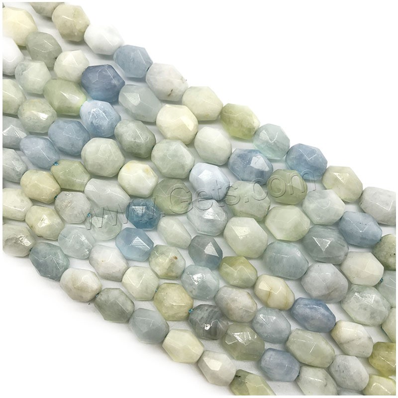 Aquamarin Perlen, poliert, verschiedene Größen vorhanden, Bohrung:ca. 1mm, verkauft von Strang