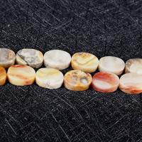 Mixed Gemstone Beads, Flat Oval, polished Approx 1mm, Approx 
