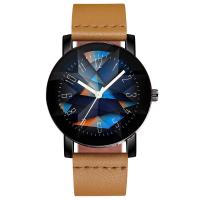 Bracelets de montre pour hommes, Cuir, avec Alliage & acier inoxydable, mouvement chinoise, Placage, plus de couleurs à choisir Environ 8.9 pouce, Vendu par PC
