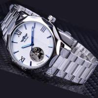 Bracelets de montre pour hommes, alliage de zinc, avec verre & acier inoxydable, mouvement chinoise, Placage de couleur argentée, plus de couleurs à choisir, 42mm Environ 9 pouce, Vendu par PC
