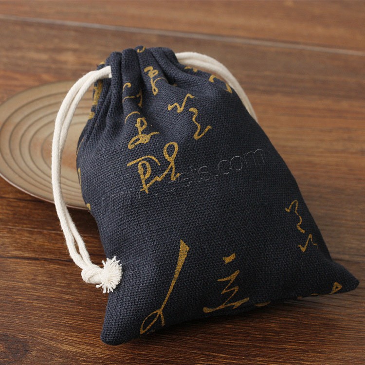 Linen Jewelry Pouches Bags, Cotton Fabric, different size for choice, more colors for choice, 10PCs/Lot, Sold By Lot