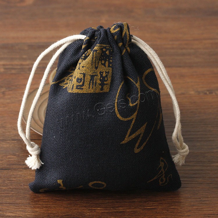 Linen Jewelry Pouches Bags, Cotton Fabric, different size for choice, more colors for choice, 10PCs/Lot, Sold By Lot