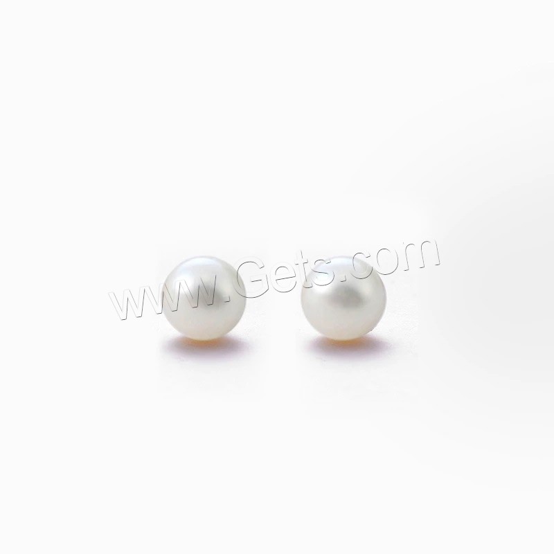Plastic Stud Earring, ABS Plastic Pearl, sterling silver post pin, silver color plated, different size for choice & for woman, more colors for choice, Sold By Pair