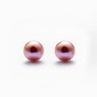 Plastic Stud Earring, ABS Plastic Pearl, sterling silver post pin, silver color plated & for woman 