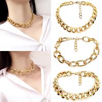 Fashion Choker Necklace, aluminum chain, with 3inch extender chain, plated & for woman Approx 12-13 Inch 
