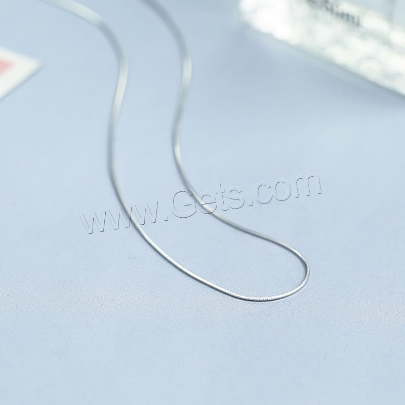 Brass Snake Chain, plated, different length for choice, more colors for choice, 0.7mm, Sold By Strand