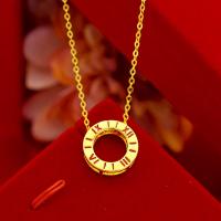Brass Jewelry Necklace, 24K gold plated, Korean style & for woman, 17mm Approx 17.72 Inch 