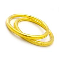 Brass Bangle, gold color plated & for woman, 6mm, Inner Approx 60mm 