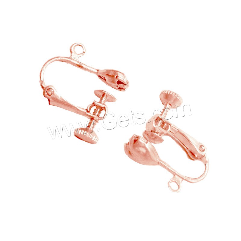 Brass Clip On Earring Finding, Heart, plated, different size for choice, 10PCs/Bag, Sold By Bag