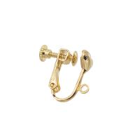 Brass Clip On Earring Finding, Heart, plated 