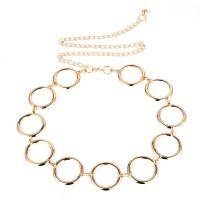 Body Chain Jewelry, Iron, Round, gold color plated, adjustable & for woman & hollow, golden, 44mm Approx 23 Inch 