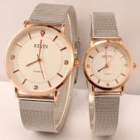 Zinc Alloy Watch Bracelet, silver color plated, mesh & for couple, nickel, lead & cadmium free 