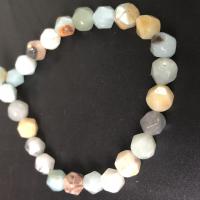 Perles amazonite, naturel, facettes, couleurs mélangées, 8MM Environ 14 pouce, Environ Vendu par brin