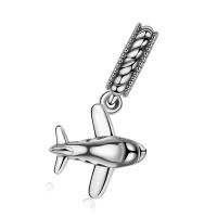 Sterling Silver Pendants, 925 Sterling Silver, Airplane, for woman, 22.5mmx13mm 