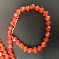 Natural Red Agate Beads, faceted, red, 8MM Approx 15 Inch, Approx 