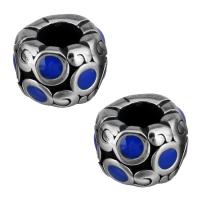 Stainless Steel Large Hole Beads, with enamel, original color Approx 5.5mm 