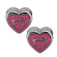 Stainless Steel Beads, Heart, original color Approx 5mm 