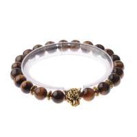 Gemstone Bracelets, with Zinc Alloy, Leopard, gold color plated & Unisex, 170mm Approx 6.7 Inch 