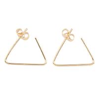 Zinc Alloy Spacer Bar, Triangle, gold color plated, for woman 