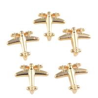 Zinc Alloy Spacer Bar, Airplane, gold color plated Approx 