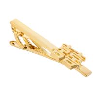 Латуни Tack галстук сцепления, Латунь, плакирован золотом, 60mm, продается PC