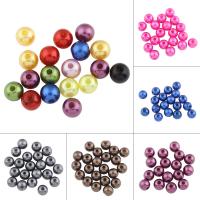 ABS-Kunststoff -Perlen-Korn, ABS-Kunststoff-Perlen, rund, Nachahmung Perle, keine, 6x6mm, Bohrung:ca. 1mm, verkauft von Tasche