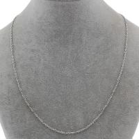 Stainless Steel Chain Necklace, oval chain, original color Approx 18 Inch 
