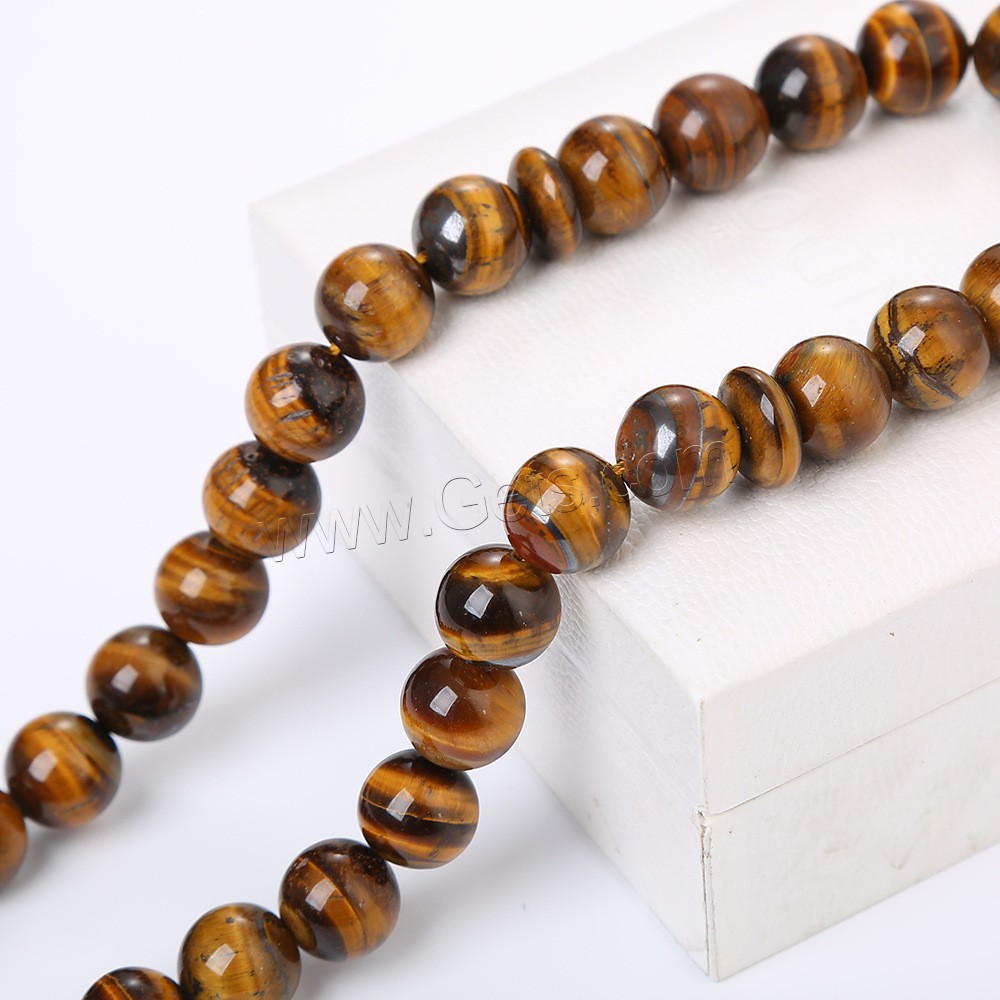 Tiger Eye Hanging Ornaments, different size for choice, 33PCs/Strand, Sold By Strand