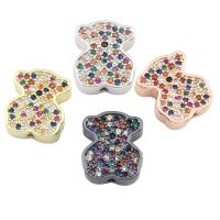 Perles zircon Micro Pave cubes, laiton, Placage, pavé de micro zircon, plus de couleurs à choisir Environ 1mm, Vendu par PC