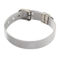 Watch Band, Stainless Steel, platinum color plated Approx 7.88 Inch 