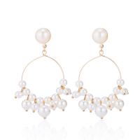 Zinc Alloy Drop Earring, gold color plated, for woman, 66*41mm 