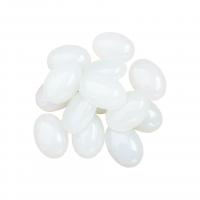 Hetian Jade Cabochon, Oval, polished, white 