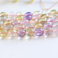 Gemischte Farbe Quarz Perlen, Natürlicher Quarz, natürlich, DIY, farbenfroh, verkauft von Strang