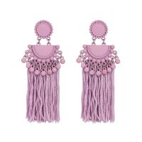Fashion Tassel Earring, Plastic, stainless steel post pin, for woman nickel, lead & cadmium free, 83mmx32mm 