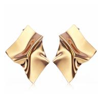 Zinc Alloy Stud Earring, Pentagon, plated, for woman & smooth 52*43mm 