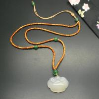 calcédoine collier de chandail, cadnas, naturel, Réglable & pour femme, plus de couleurs à choisir, 31*23mm, Vendu par brin