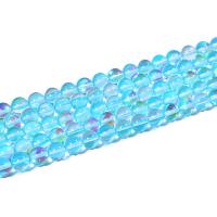 Лунный камень бисер, полированный, DIY & разный размер для выбора, голубой, длина:Приблизительно 15 дюймовый, продается Strand