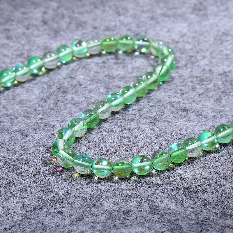 Natural Moonstone Beads, polished, DIY & different size for choice, green, Length:Approx 15 Inch, Sold By Strand