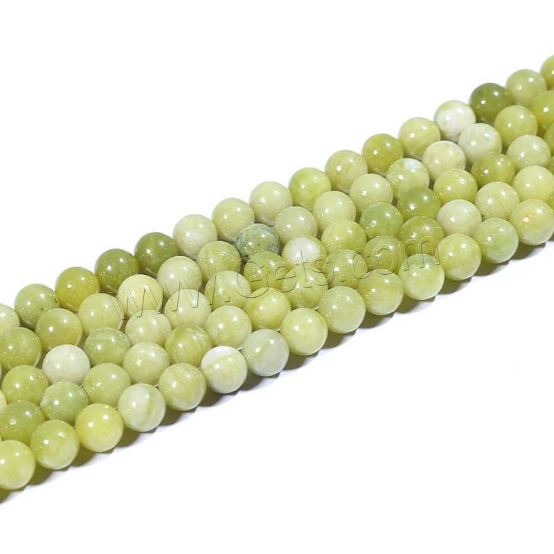 Southern Jade Beads, Round, natural, DIY & different size for choice, green, Length:Approx 15 Inch, Sold By Strand