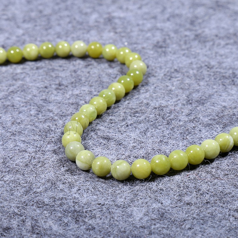 Southern Jade Beads, Round, natural, DIY & different size for choice, green, Length:Approx 15 Inch, Sold By Strand
