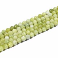 Südliche Jade Perle, rund, natürlich, DIY & verschiedene Größen vorhanden, grün, Länge:ca. 15 ZollInch, verkauft von Strang