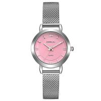 Women Wrist Watch, Stainless Steel, with zinc alloy dial & Organic Glass, mesh & for woman, nickel, lead & cadmium free 