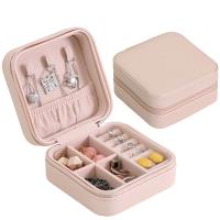 Multifunctional Jewelry Box, PU Leather, Square, for woman 